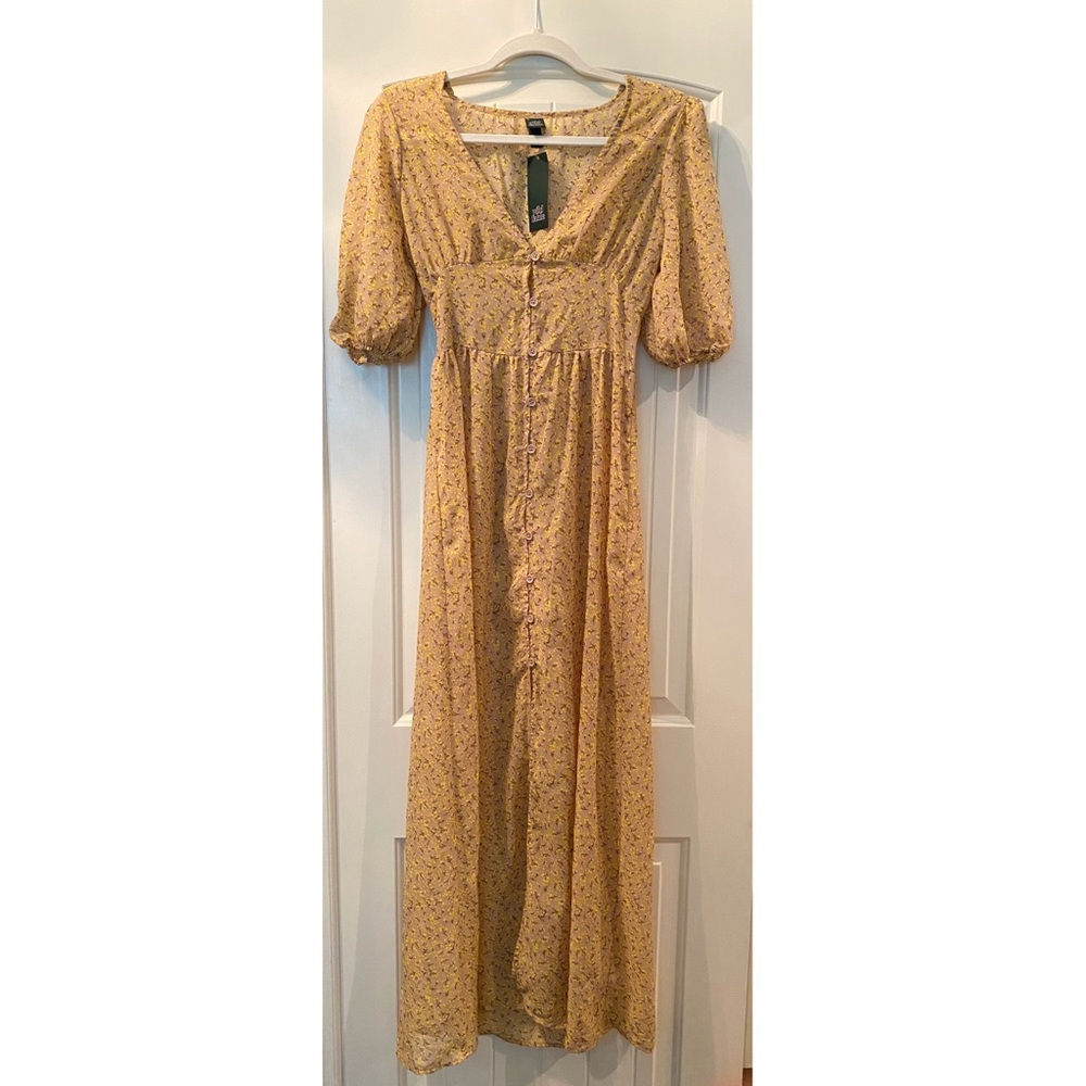 Sheer button up maxi dress